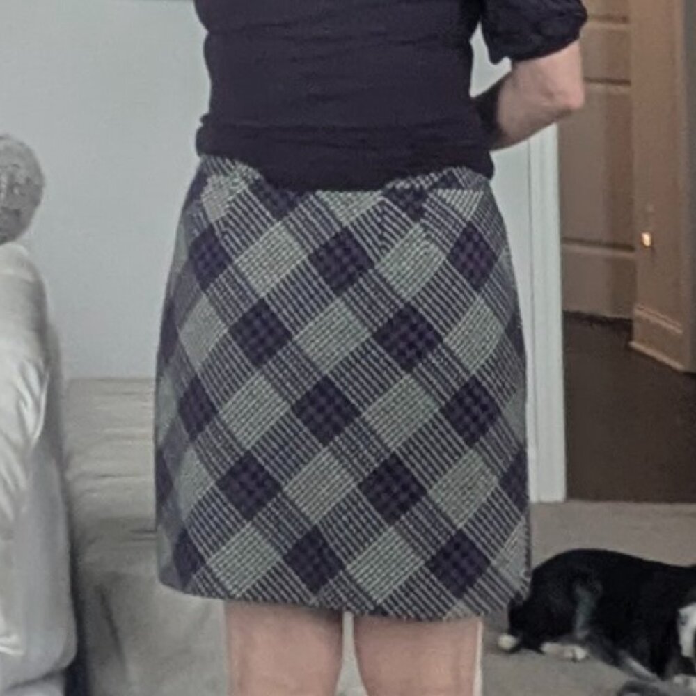 Ann Taylor Loft Plaid Wool Blend Skirt size 8 - Picture 9 of 9